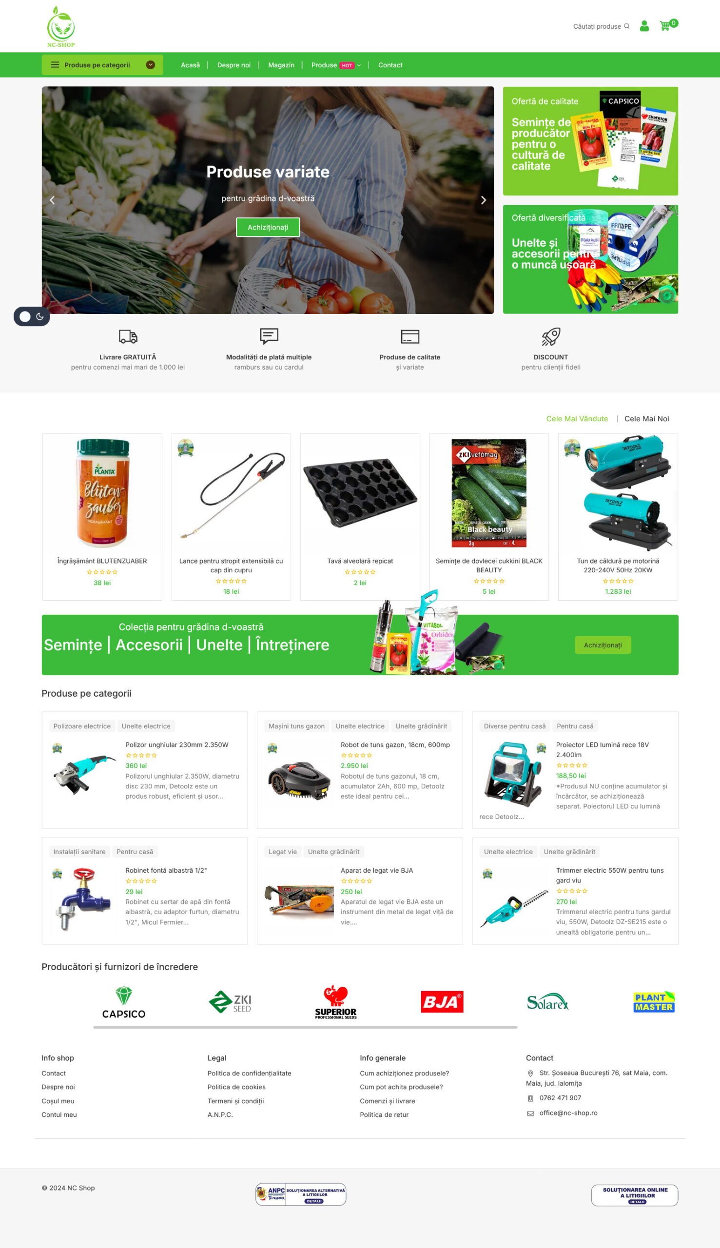 Website - NC Shop - desktop view full