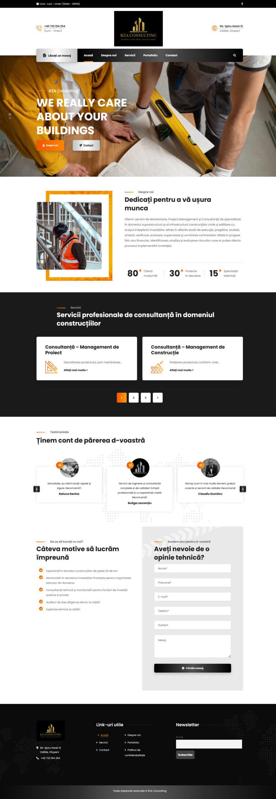 Website - RZA Consulting - desktop view full
