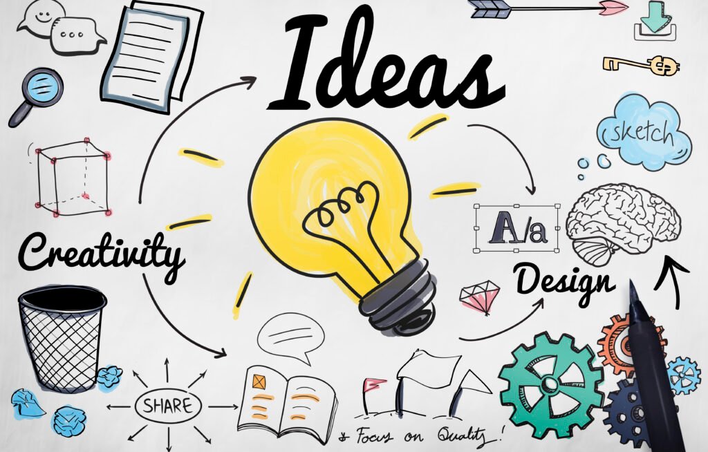 Idei grafica design schite puse pe hartie