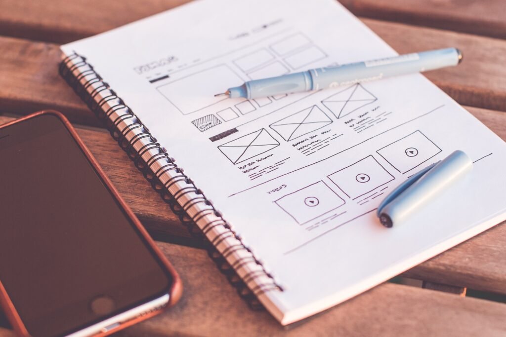 Schitare organizare website - wireframe